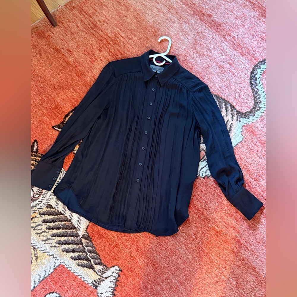 Anthropologie Black Button Down Shirt